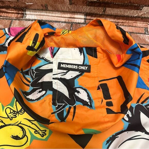 Members Only Looney Tunes Tweety Windbreaker Jacket 10/12 - Picture 9 of 13
